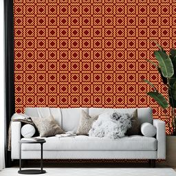 British Terminal Brown & Yellow Geometric Printed Self-Adhesive Wall Paper-picture-7