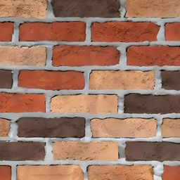 Asian royal Brown & Red Brick Pattern Print Self Adhesive Wall Sticker-picture-3