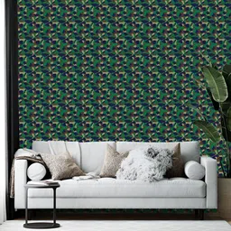 British Terminal Green & Blue Printed Self-Adhesive Wall Paper-picture-32