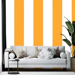 British Terminal Orange & White Striped Self-Adhesive Wallpaper-picture-11