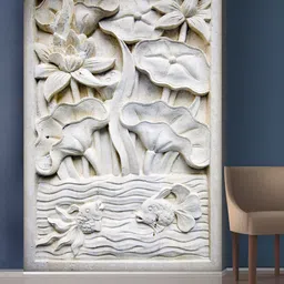 999Store White Flowers & Leaves Mural Wallpaper-picture-18