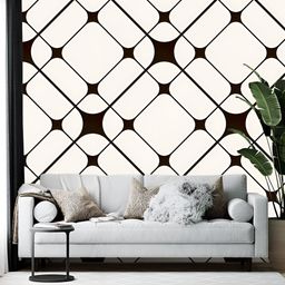 British Terminal White & Black Abstract Printed Self Adhesive Wall Sticker-picture-35