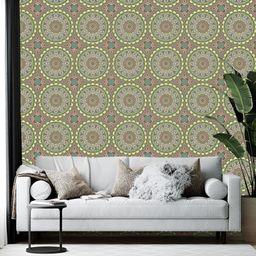 British Terminal Green & Brown Abstract Printed Self-Adhesive Wallpaper-picture-12