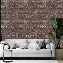 British Terminal Brown Printed Self-Adhesive Wallpaper-picture-4