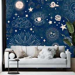 British Terminal Pink & Blue Abstract Printed Self-Adhesive Wall Sticker-picture-10