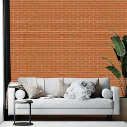 British Terminal Orange Abstract Printed Self-Adhesive Wall Paper-picture-2