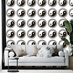 British Terminal White & Black Abstract Printed Self Adhesive Wallpaper-picture-9