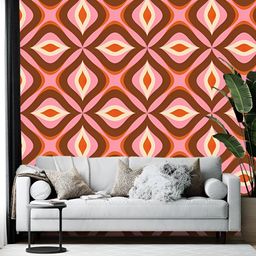 British Terminal Pink Abstract Printed Self-Adhesive Wallpaper-picture-46