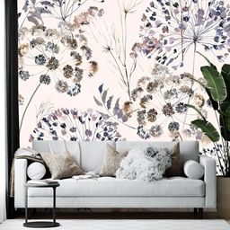 British Terminal Beige & Blue Floral Printed Self-Adhesive Water-Resistant Wallpaper-picture-28