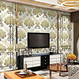 Asian royal White & Brown Printed Self-Adhesive Wall Sticker-picture-41