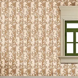 Asian royal Brown & White Printed Self-Adhesive Wall Sicker-picture-17