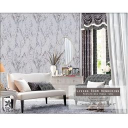Asian royal White & Grey 3D Printed Self Adhesive Wall Sticker-picture-19