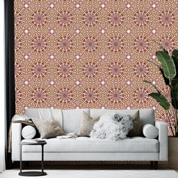 British Terminal Beige & Red Printed Self-Adhesive WallPaper-picture-40
