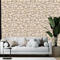 British Terminal Beige Abstract Printed WallPaper-picture-35