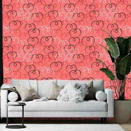British Terminal Pink & White Abstract Printed Self-Adhesive Wall Sticker-image-68