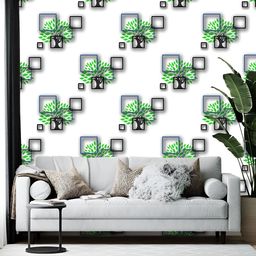 British Terminal White & Green Abstract Printed Self-Adhesive Wallpaper-picture-22