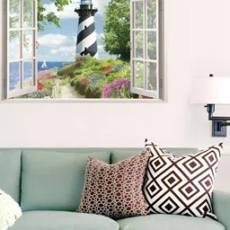 Asian royal Green & White Cartoon Printed Self Adhesive Wall Sticker-image-76