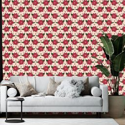 British Terminal Pink & Green Floral Printed Self-Adhesive Wallpaper-picture-0