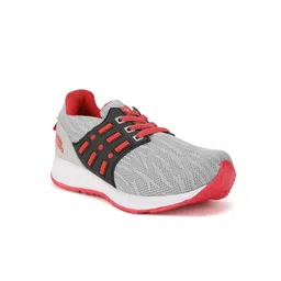 Bubblegummers Boys Grey & Red Woven Design Sneakers-image-98