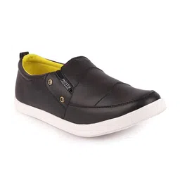 FAUSTO Men Black Slip-On Sneakers image 2