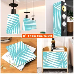 British Terminal Blue & White Abstract Printed Wallpaper image 2