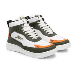 Zixer Men Green Woven Design Sneakers image 3