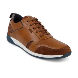 EZOK Men Tan Leather Sneakers image 2