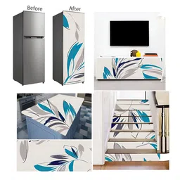 British Terminal Off-White & Blue Abstract Printed Wallpaper image 4