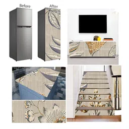 British Terminal Grey & Brown Printed Self-Adhesive Wallpaper image 2