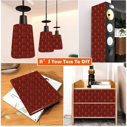 British Terminal Brown Geometric Printed Self-Adhesive Wallpaper image 3