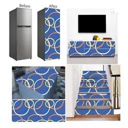 British Terminal Blue & White Printed Self-Adhesive Wallpaper image 3