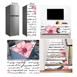 British Terminal White Floral Printed Self-Adhesive Wallpaper image 3