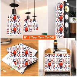 British Terminal Maroon & White Printed Self-Adhesive Wall Sticker image 2