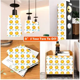 British Terminal Yellow & White Printed Self-Adhesive Wall Sticker image 3
