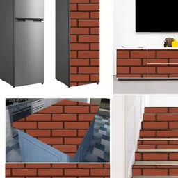 British Terminal Brown & Black Printed Self-Adhesive Wall Paper Sticker image 4