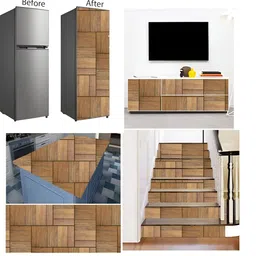 British Terminal Brown Printed Self-Adhesive Wall Paper Sticker image 4