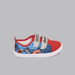 Kids Ville Boys Captain America Printed Textile Contrast Sole Sneakers image 4