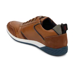 EZOK Men Tan Leather Sneakers image 3