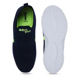 Action Plus Men Navy Blue Woven Design Slip-On Sneakers image 3