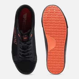 Flying Machine Men Black Woven Design Sneakers image 5