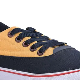 Sparx Men Navy Blue & Yellow Colourblocked Sneakers image 3