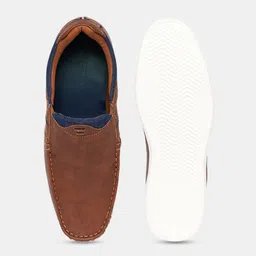 BYFORD by Pantaloons Men Textured Comfort Insole Contrast Sole Slip-On Sneakers image 5