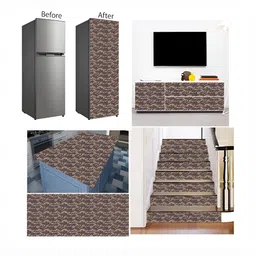 British Terminal Brown Abstract Printed Wallpaper image 3