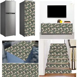 British Terminal Green Printed Self-Adhesive Wallpaper image 2