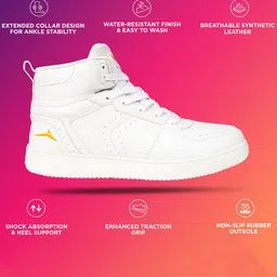 JQR Men STYLE-006 Mid Top Lightweight Comfort Insole Basics Sneakers image 4