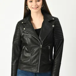 TBOJ Lapel Collar Lightweight Leather Jacket-picture-32