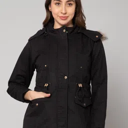 Cantabil Women Lightweight Cotton Parka Jacket-image-86