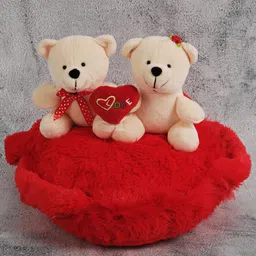 DukieKooky Kids  Pair Of Teddy Bear With Heart Basket image 1