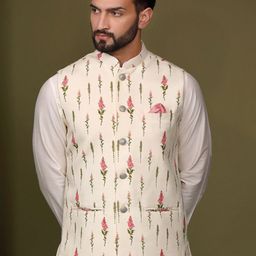 KISAH Men Printed Nehru Jacket-picture-28