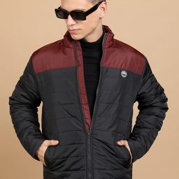 HIGHLANDER Colourblocked Mock Collar Padded Jacket-picture-37